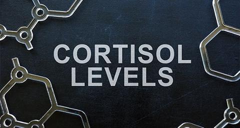 a blackboard with the words cortisol levels written on it next to molecule makeups